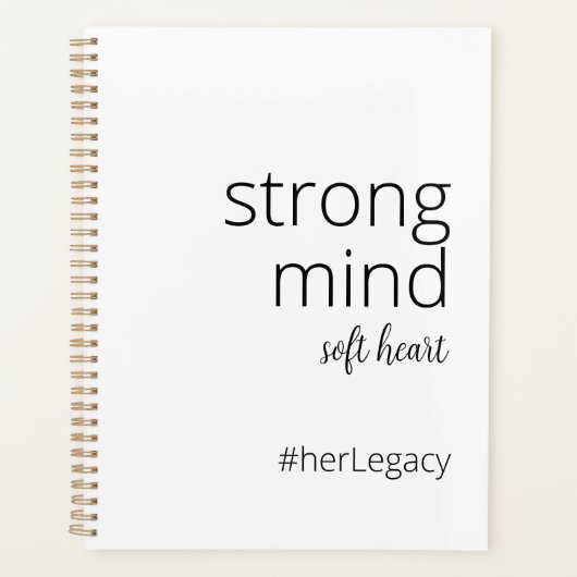 メンテ・フエルテ・コラソン・ブランド – モチバシオン・フェミニスト プランナー手帳 (正面)