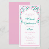 メンディお祝い招待状 (正面/裏面)