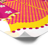 メンディかわいいインディアン花嫁の傘ウェルカムサイン ポスター (角)