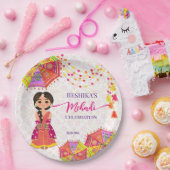 メンディかわいいインディアン花嫁の傘 ペーパープレート (パーティー)