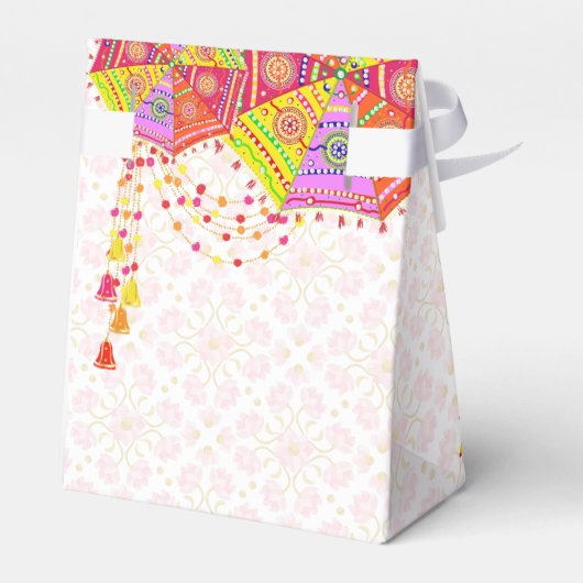 メンディかわいいインディアン花嫁感謝してい傘あなた フェイバーボックス (裏面サイド)