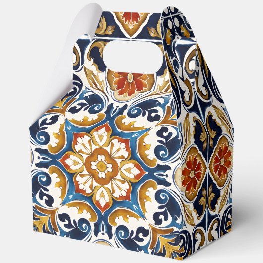 メンディとサンゲエインディアン結婚式の引き出物カスタム フェイバーボックス (裏面)