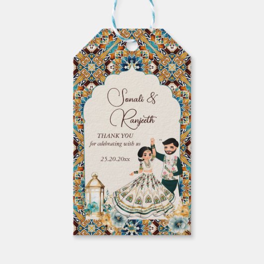 メンディとサンゲエインディアン結婚式の引き出物 ギフトタグ (正面)