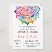 メンディとサンゲエカラフルマンダラテンプレート 招待状 (正面)