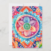 メンディとサンゲエカラフルマンダラテンプレート 招待状 (裏面)