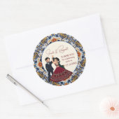 メンディとサンゲ結婚インディアン感謝していのお願い ラウンドシール (封筒)