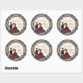 メンディとサンゲ結婚インディアン感謝していのお願い ラウンドシール (シート)