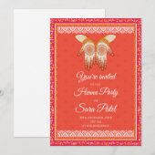 メンディの招待状 & ヘナパーティーの招待状 招待状 (正面/裏面)