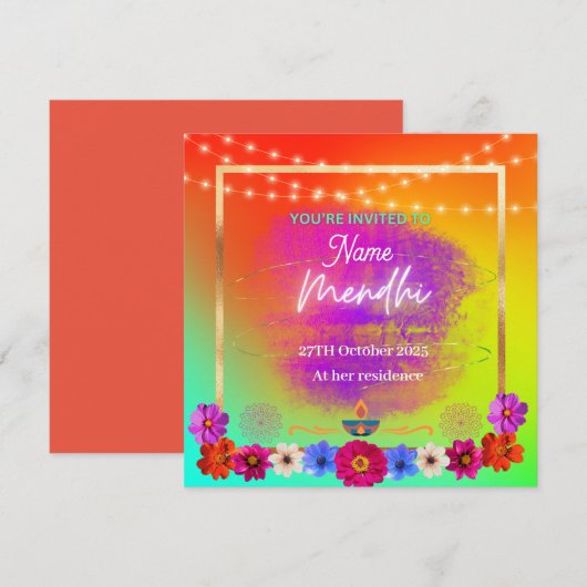 メンディの招待 招待状 (正面/裏面)