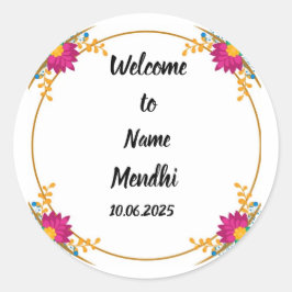 メンディカラフルーはステッカーを好む ラウンドシール