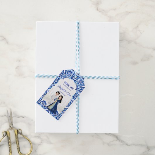 メンディサンゲインディアン結婚の可愛い好意 ギフトタグ (より糸付き)