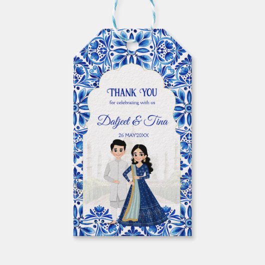 メンディサンゲインディアン結婚の可愛い好意 ギフトタグ (正面)