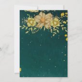 メンディサンゲットグリーン踊りインディアンブライダルカップル 招待状 (裏面)