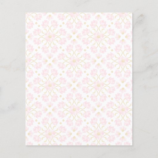 メンディサンゲットピンク結婚インディアンの予算招待状 (裏面)