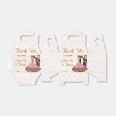 メンディサンゲットピンク金ゴールドインディアン結婚ズテンプレート フェイバーボックス (折り畳みなし)