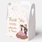 メンディサンゲットピンク金ゴールドインディアン結婚ズテンプレート フェイバーボックス (オープン)