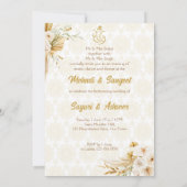 メンディサンゲットマルーンインディアン踊りカップル 招待状 (裏面)