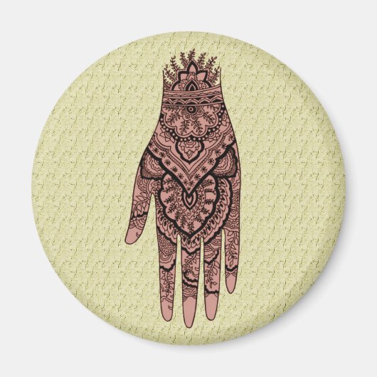 メンディハンドタトゥーアートデザインマグネット マグネット (正面)