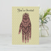 メンディハンドタトゥーアートデザイン招待状 招待状 (スタンド正面)