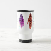 メンディハンドタトゥーアートデザイン パーソナライズされた トラベルマグ (中央)