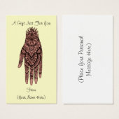 メンディハンドデザインパーソナライズされたギフトカードラベル (正面&裏面)