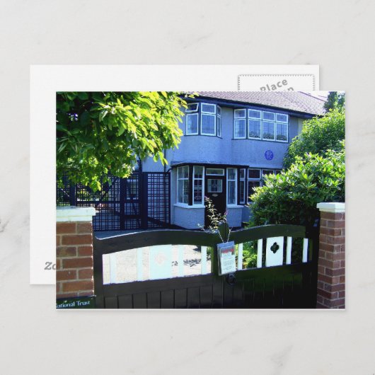 メンディプス。ジョン・レノンの子ども時代の家 ポストカード (正面/裏面)