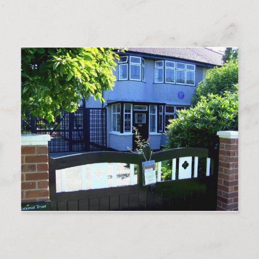 メンディプス。ジョン・レノンの子ども時代の家 ポストカード (正面)
