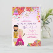 メンディヘンナイスラム結婚式招待状 招待状 (スタンド正面)