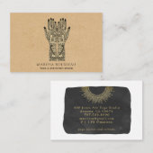 メンディヘンナハンズヨガスタジオビジネスカード 名刺 (正面/裏面)