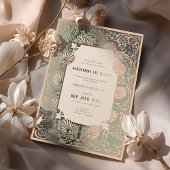 メンディラートバラゴールドフォイルアクセント結婚ズ 箔招待状