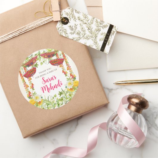 メンディ式のシール ラウンドシール (ギフト)