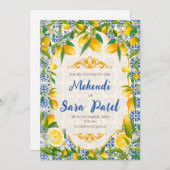 メンディ招待状&イタリアンテーマデコール 招待状 (正面/裏面)