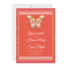 メンディ招待状&ヘナパーティーメヘンディ招待状