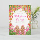 メンディ招待状&メンディ招待状ヒンドゥー結婚ズ 招待状 (スタンド正面)