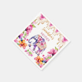 メンディ結婚インディアンの華美象の食器 スタンダードカクテルナプキン (角)