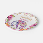 メンディ結婚インディアンの華美象の食器 ペーパープレート (アングル)