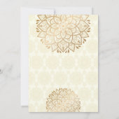 メンディ・サンゲ招待状踊りかわいいインディアンカップル 招待状 (裏面)