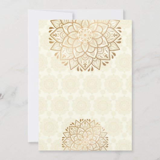 メンディ・サンゲ招待状踊りかわいいインディアンカップル 招待状 (裏面)