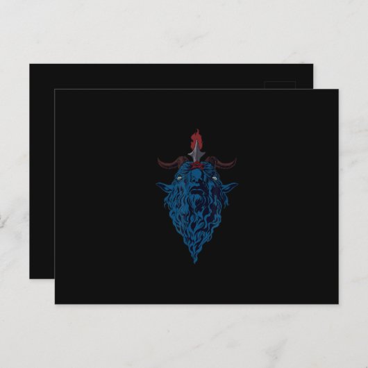 メンデスサタンダークゴシックのバプホメットヤギのシギル インビテーションポストカード (正面/裏面)