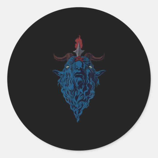 メンデスサタンダークゴシックのバプホメットヤギのシギル ラウンドシール (正面)