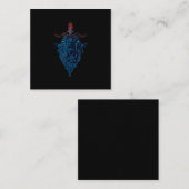 メンデスサタンダークゴシックのバプホメットヤギのシジル スクエア名刺 (正面/裏面)