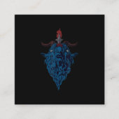 メンデスサタンダークゴシックのバプホメットヤギのシジル スクエア名刺 (正面)