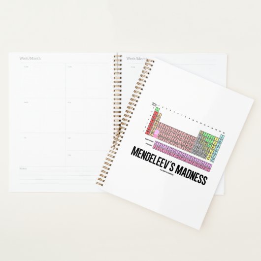 メンデレーエフの無気度周期表 プランナー手帳 (ディスプレー)