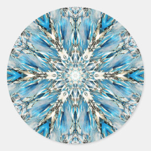 メンデンホール氷河マンダラステッカー ラウンドシール