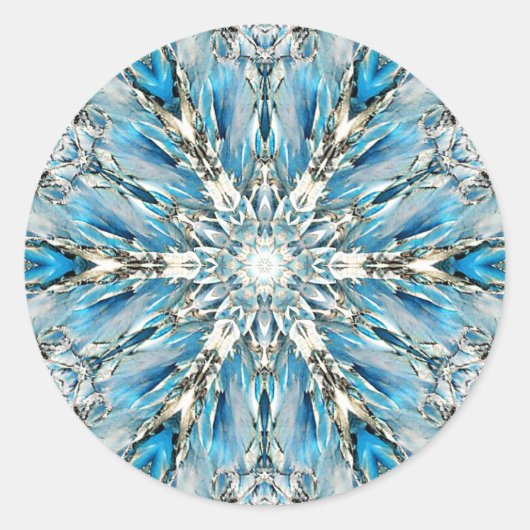 メンデンホール氷河マンダラステッカー ラウンドシール (正面)