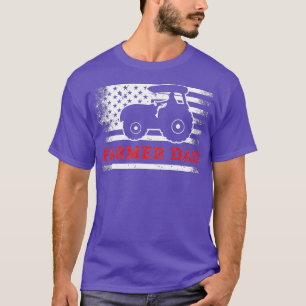 メントラクター農業ヴィンテージ米国国旗の遭難 Tシャツ