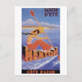 メントンフランスセゾンドエテサマーヴィンテージ旅行 ポストカード (正面)