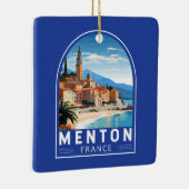 メントンフランストラベルアートヴィンテージ セラミックオーナメント (右)