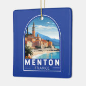 メントンフランストラベルアートヴィンテージ セラミックオーナメント (左)