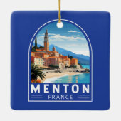 メントンフランストラベルアートヴィンテージ セラミックオーナメント (裏面)